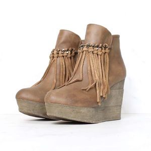 Sbicca Vintage Collection Fringe Ankle Bootie